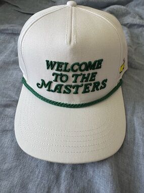 2026 Masters NWT Welcome to The Masters White & Green Rope Hat